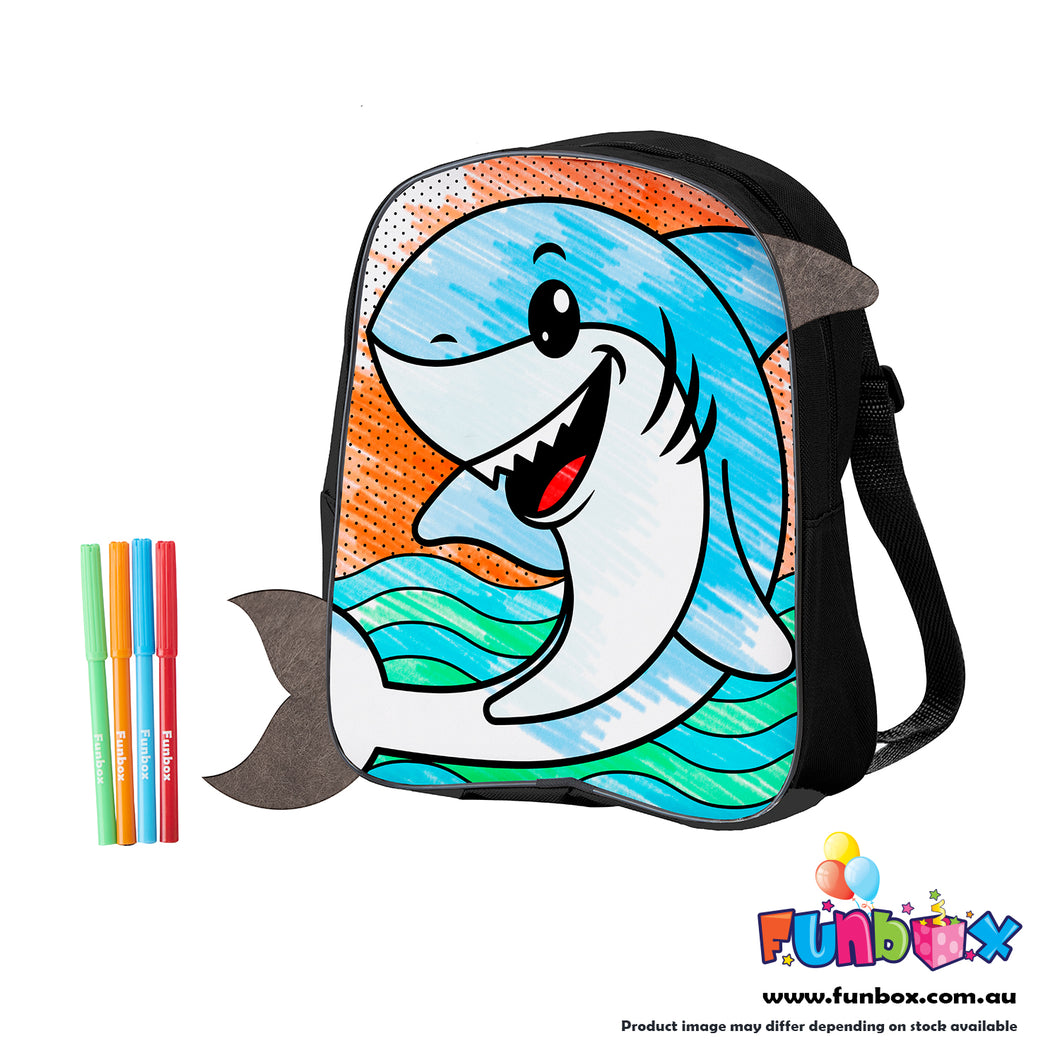 New! Colour-Me-In Shark Backpack