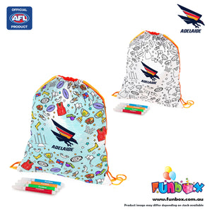 Pre-Order! NEW LOGO! AFL Licensed ADELAIDE CROWS FC Drawstring Bag