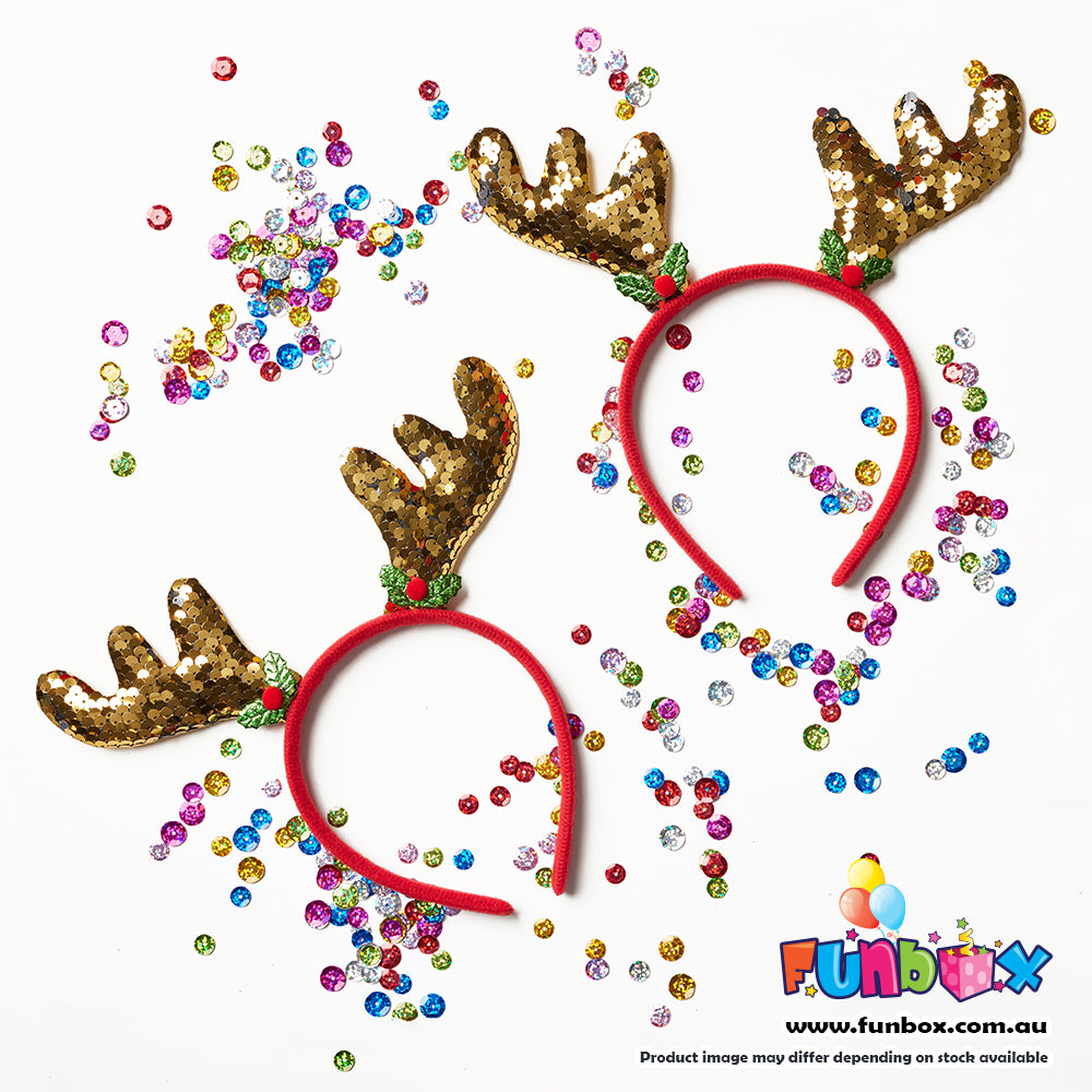 Sequin Reindeer Headband