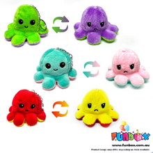 Load image into Gallery viewer, New! Reversible Mood Octopus Keyring