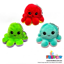 Load image into Gallery viewer, New! Reversible Mood Octopus Keyring