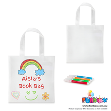 Load image into Gallery viewer, Plain White Colour-In Tote Bag (with markers)