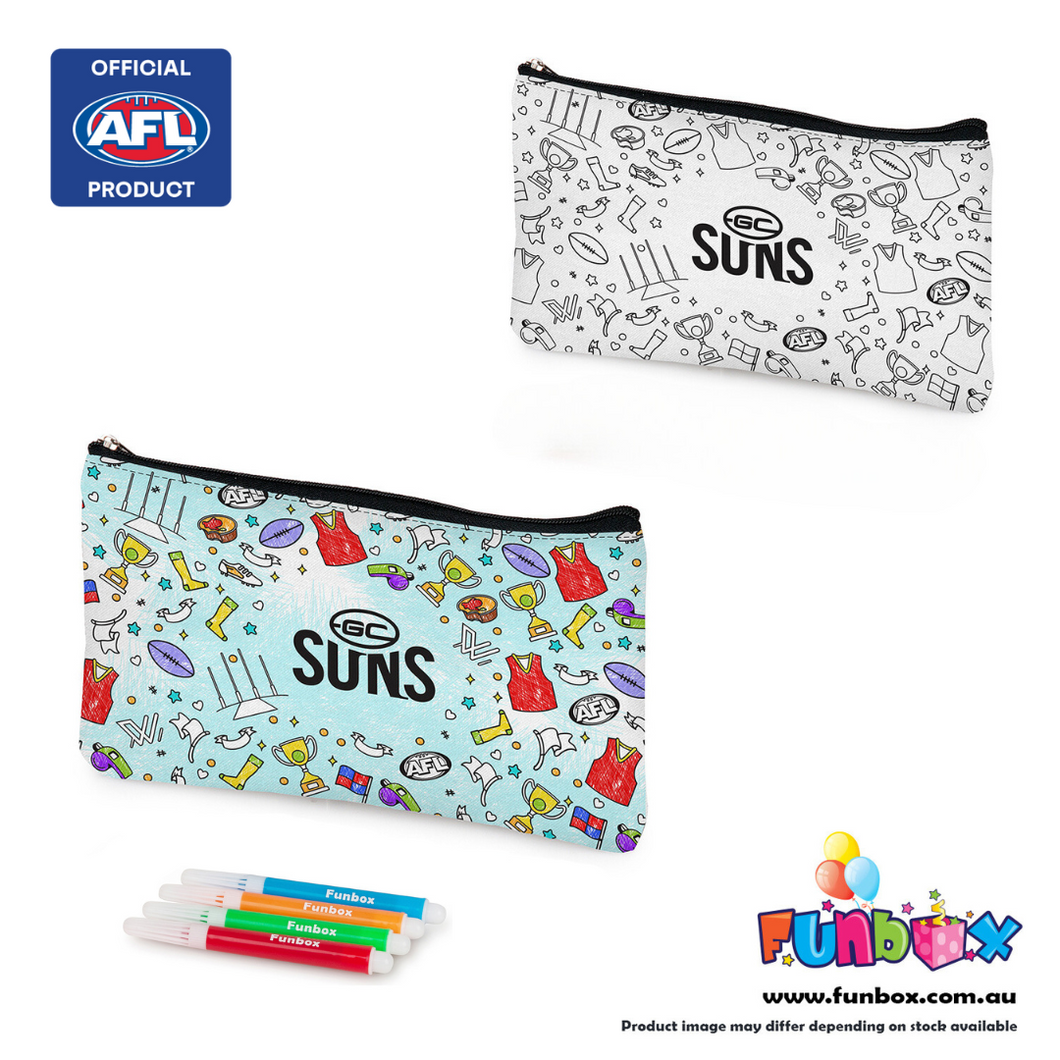 AFL Licensed GOLD COAST SUNS FC Pencil Case