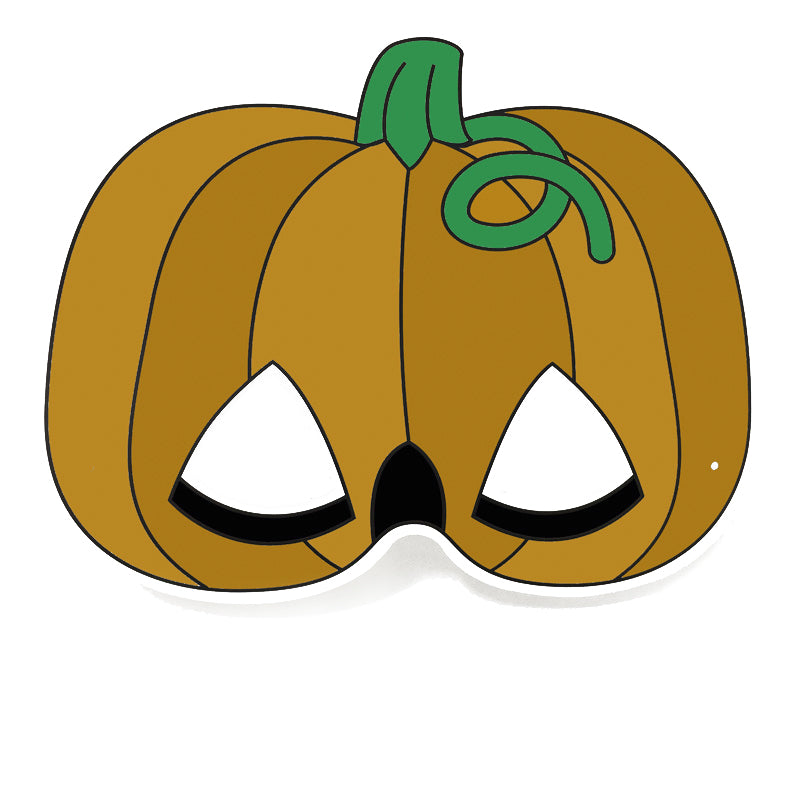 Halloween Jack-o-Lantern Pumpkin Colour-In Mask – funbox.com.au