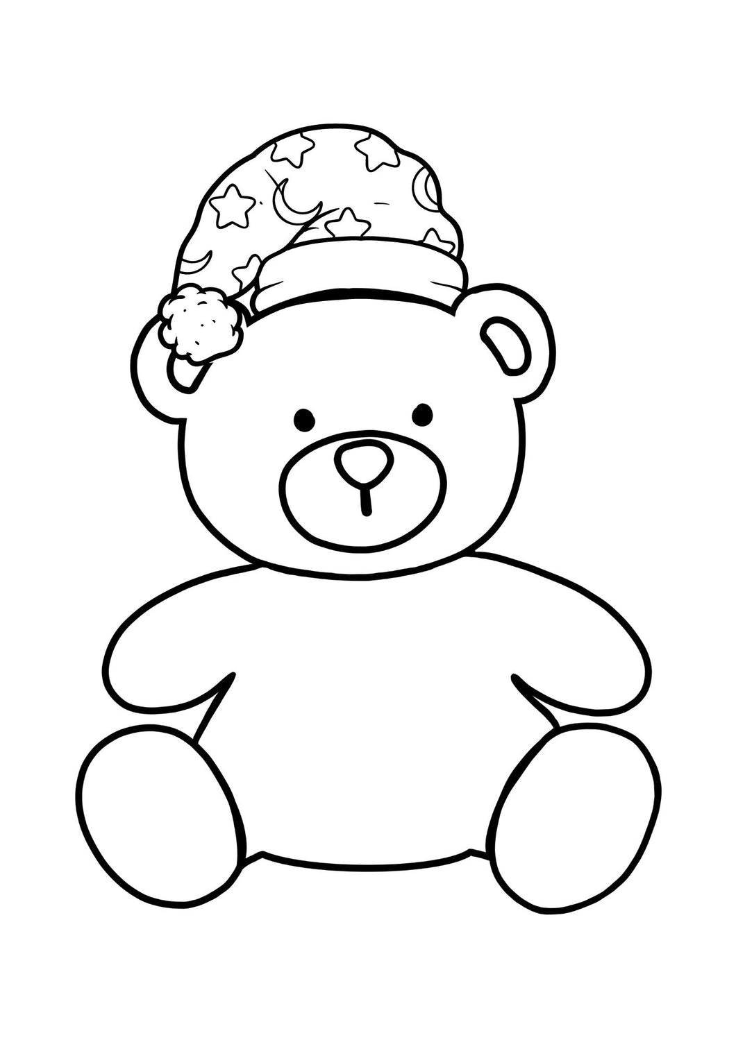 Colour In Pyjama Bear - FREE Printable Activity