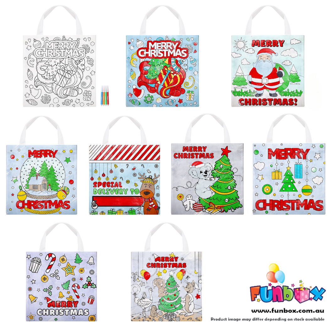 Colour-In Christmas Santa Tote (Includes Markers)