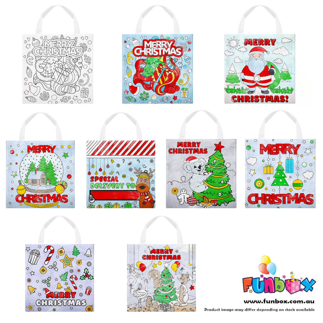 Colour-In Christmas Santa Tote (No Markers)