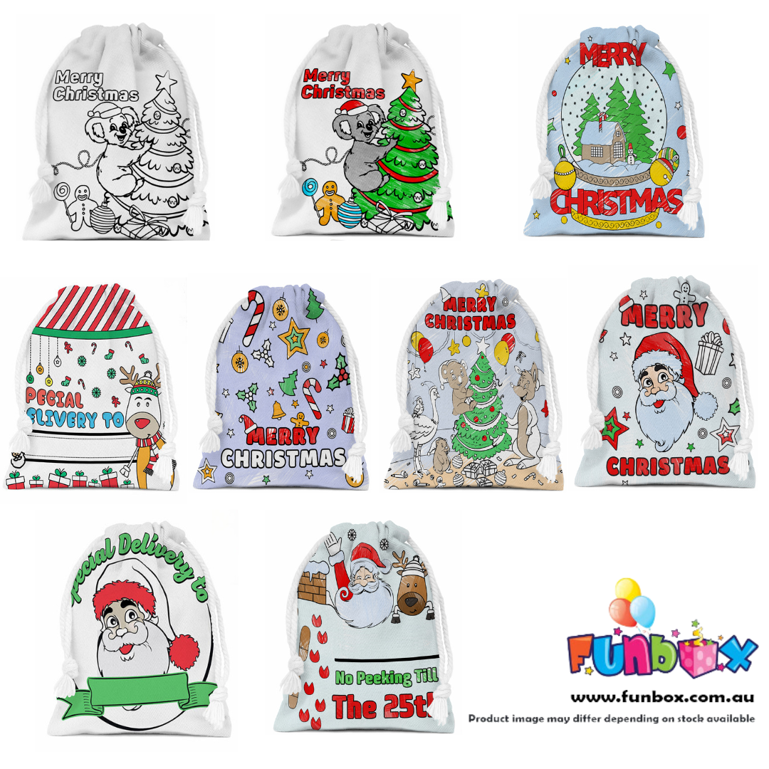 Colour-In Christmas Santa Sack (No Markers)