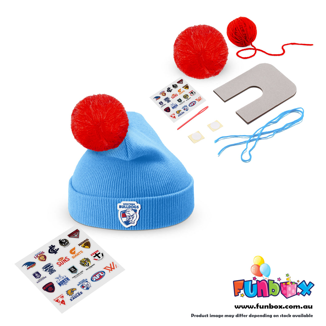 Beanie and Pom Pom Making Kit - Western Bulldogs Colours