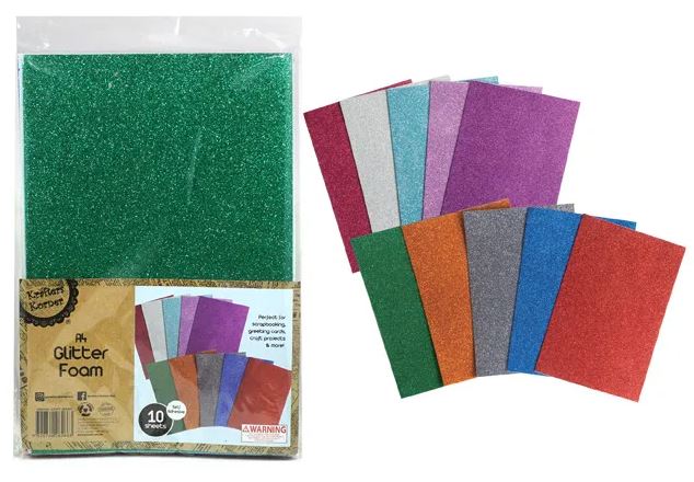 A4 GlitziFoam Adhesive Sheets - Stick, Sparkle, Shine!